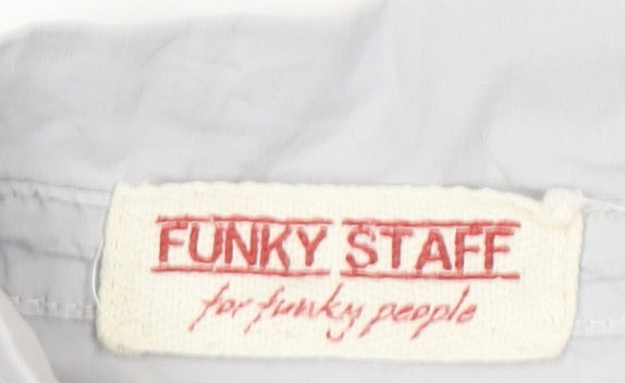 Funky Staff Women's Grey Button-Up Shirt, Size S