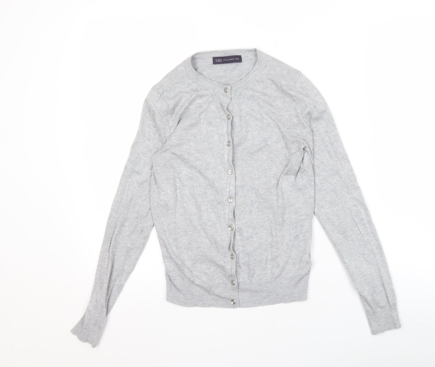 Womens UK Size 8 Marks and Spencer Grey Cardigan Jumper