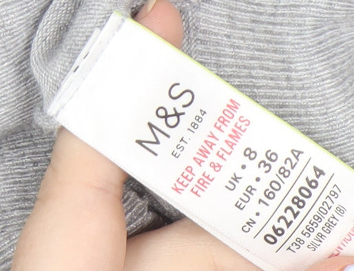 Womens UK Size 8 Marks and Spencer Grey Cardigan Jumper