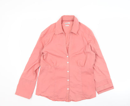 Ben Sherman Women's Pink Button-Up Shirt L