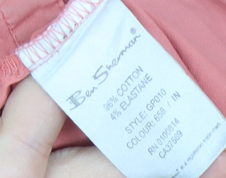 Ben Sherman Women's Pink Button-Up Shirt L