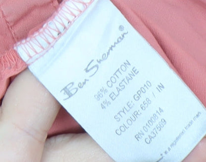 Ben Sherman Women's Pink Button-Up Shirt L