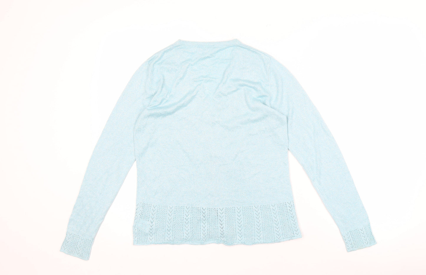 Womens UK Size 14 Etam Blue Cardigan Jumper