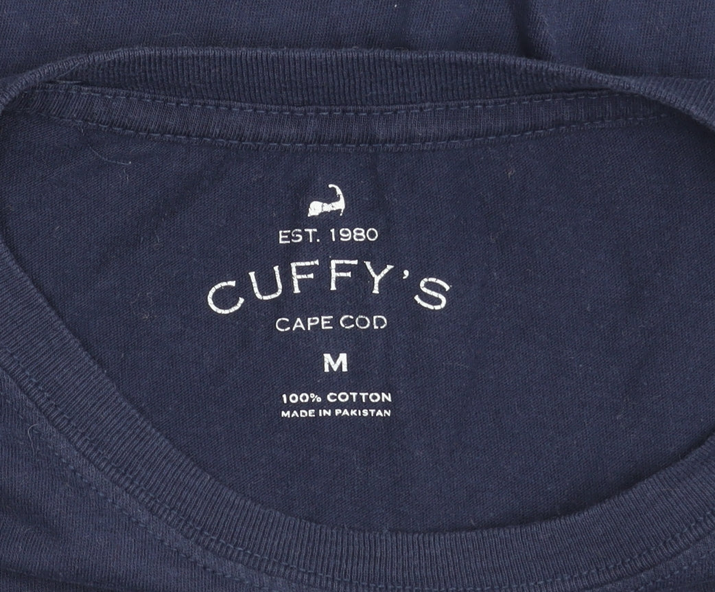 Cuffy's Women's Blue Medium Embroidered T-Shirt