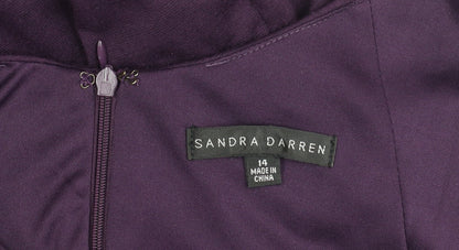 Sandra Darren Women's Purple Sleeveless Dress Size 14