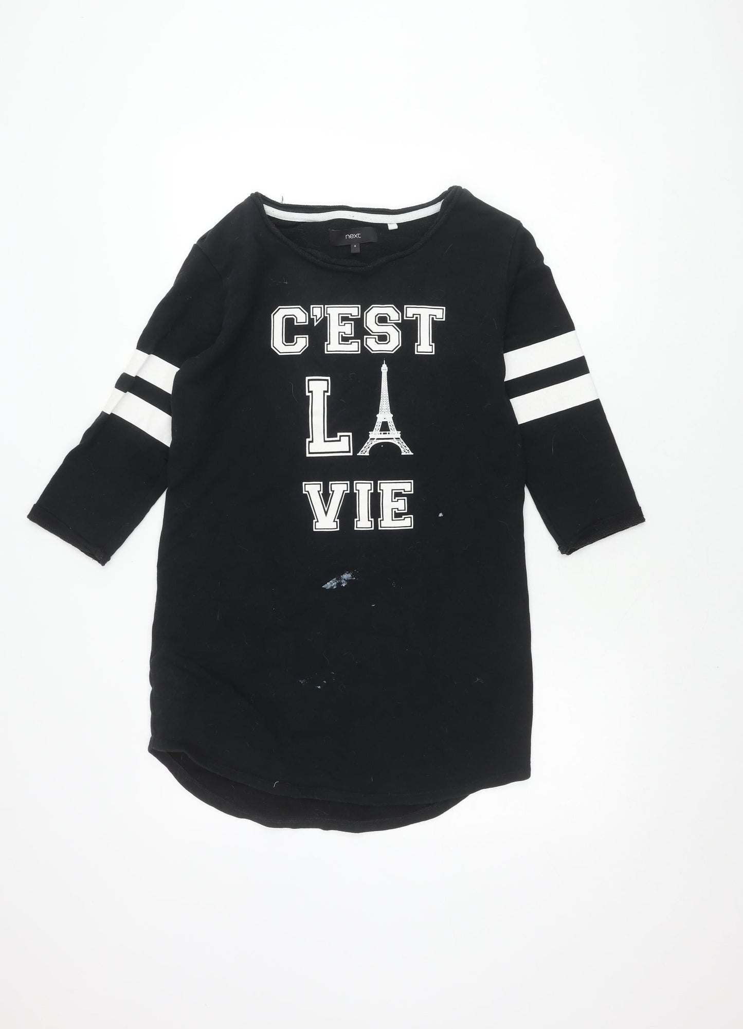 Womens UK Size 8 NEXT Black Basic T-Shirt