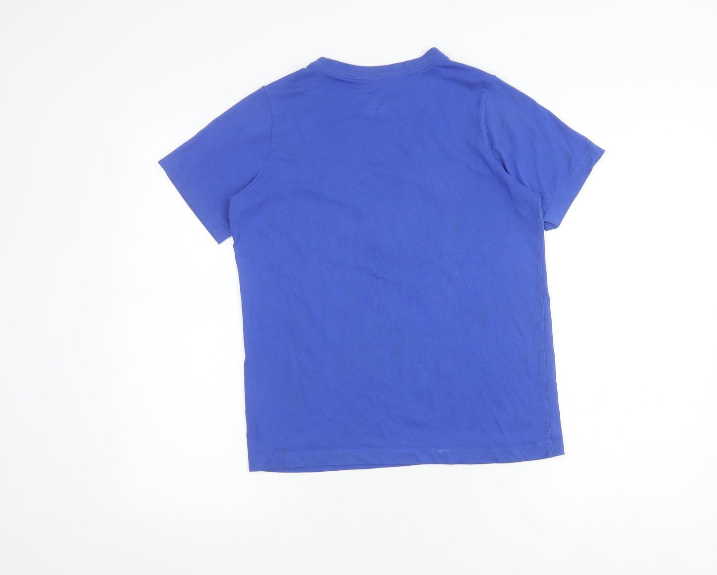 Nike Boys Blue Sports Graphic T-Shirt L Casual Dri-Fit
