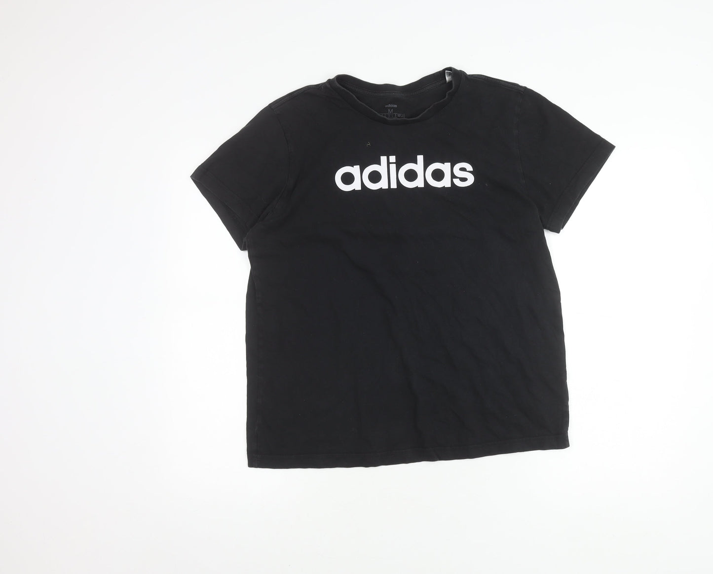 Unisex Adults UK Size M adidas Black Basic T-Shirt