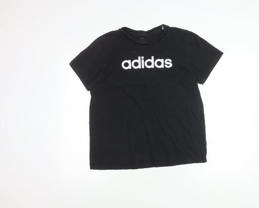 Unisex Adults UK Size M adidas Black Basic T-Shirt