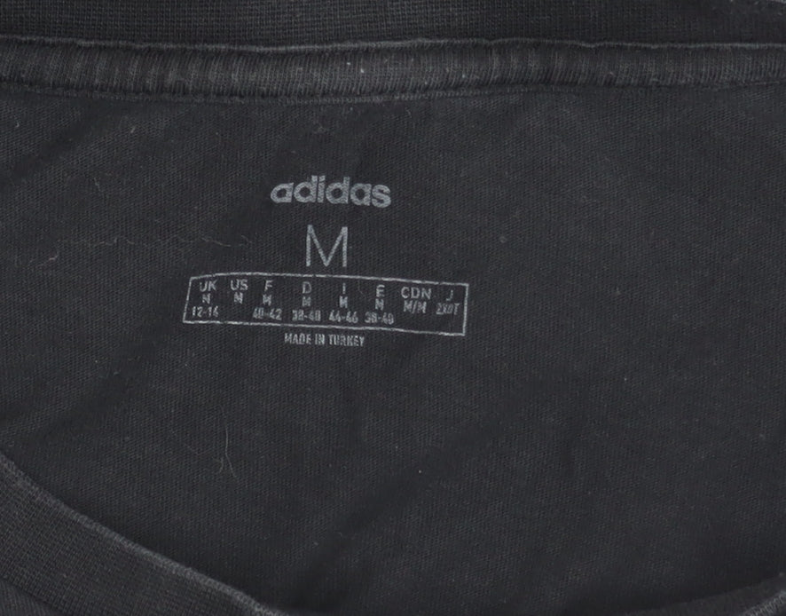 Unisex Adults UK Size M adidas Black Basic T-Shirt