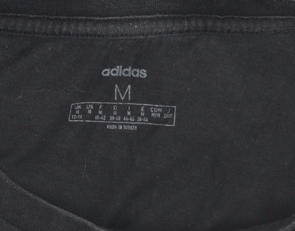 Unisex Adults UK Size M adidas Black Basic T-Shirt