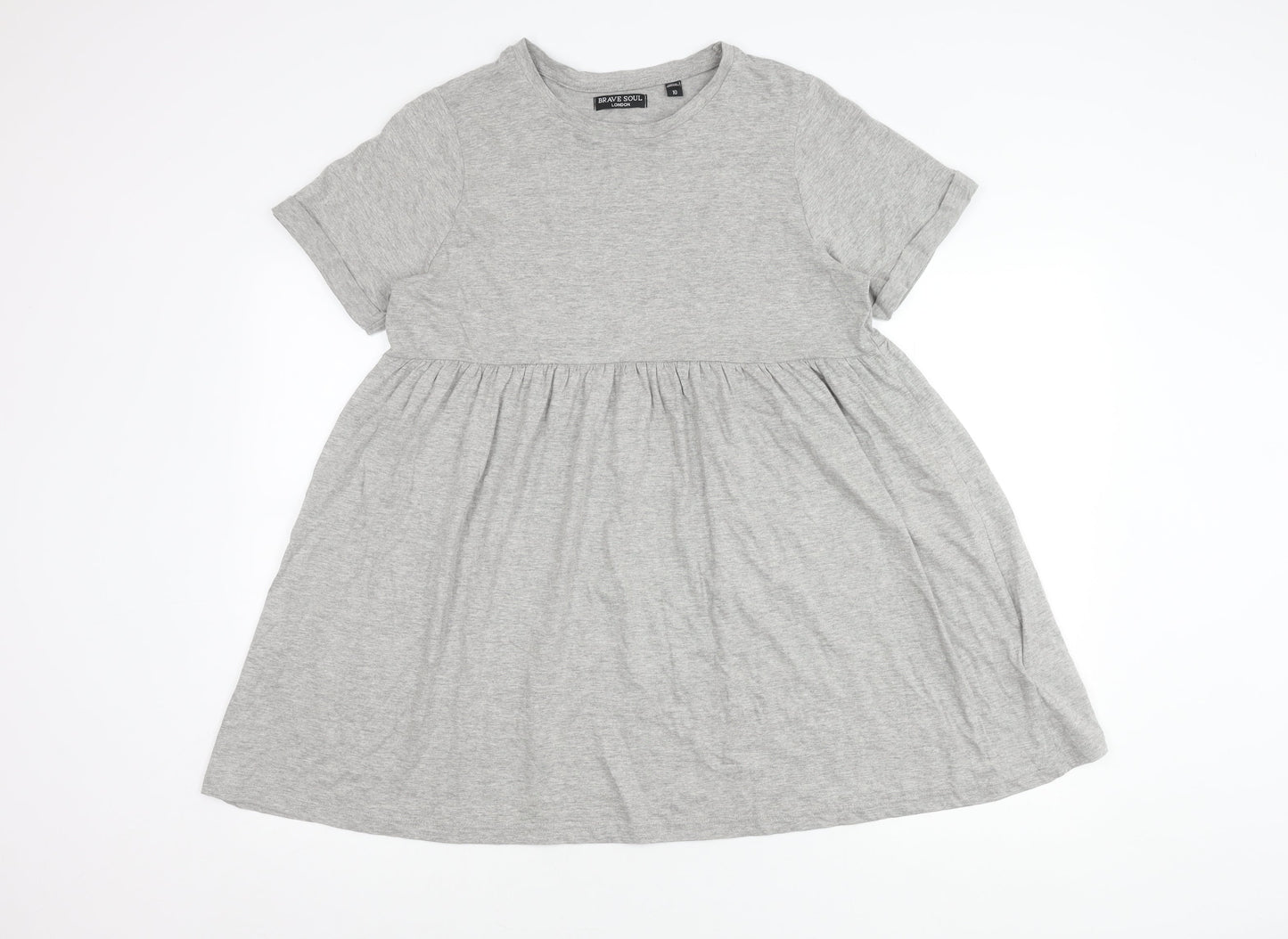 Brave Soul Women’s Grey Trapeze Dress Size 10