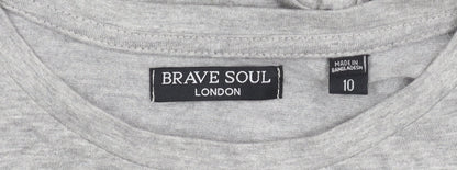 Brave Soul Women’s Grey Trapeze Dress Size 10