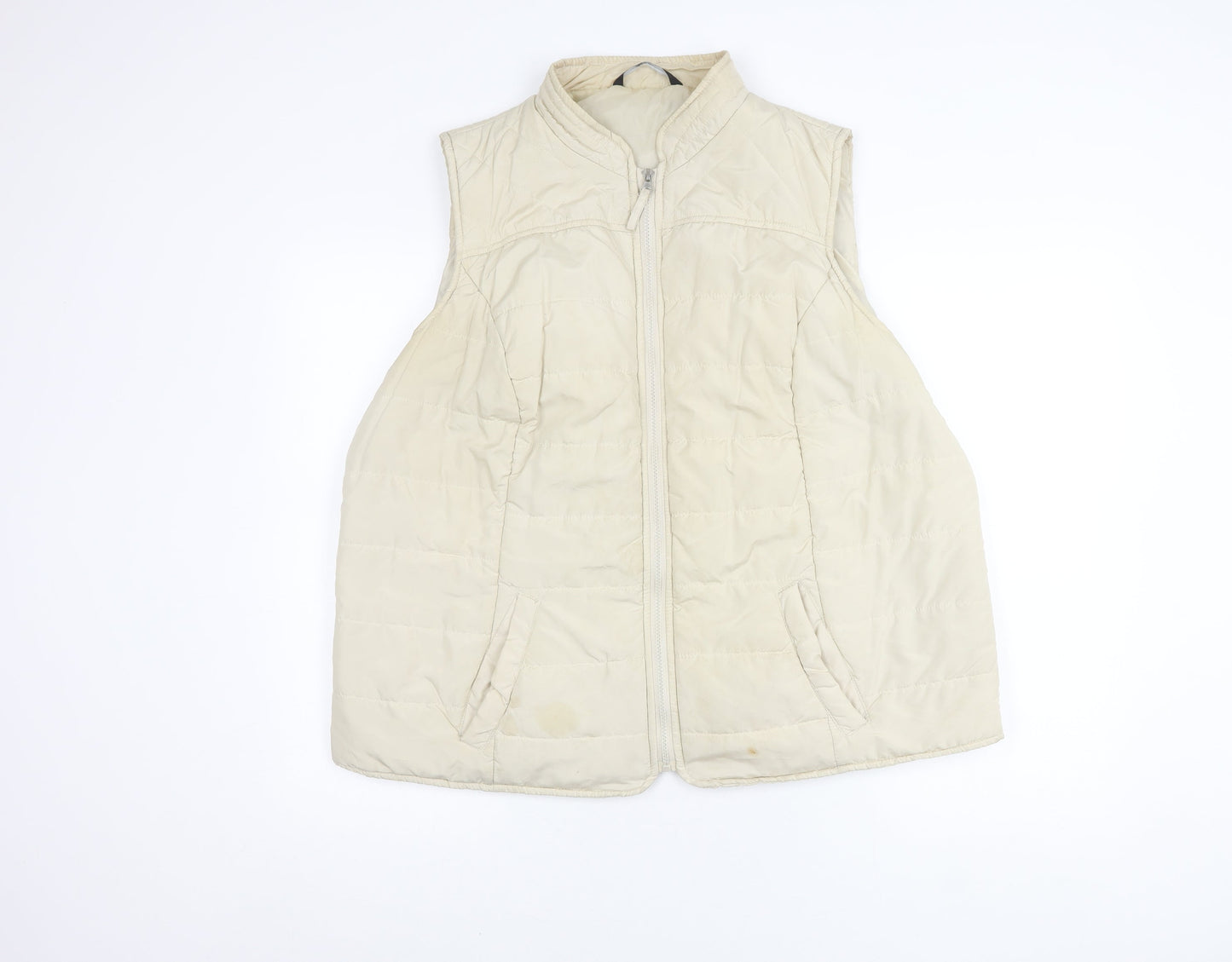 Bnw Collection Women’s Beige Quilted Waistcoat Size 22