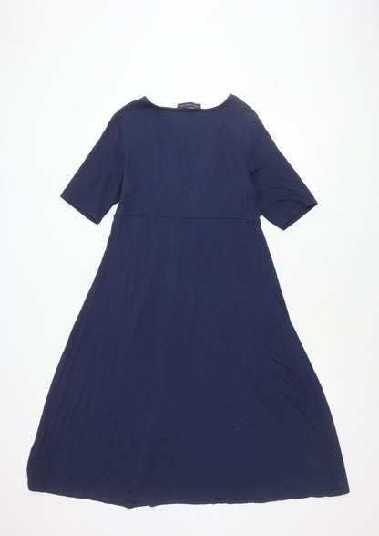 Marks and Spencer Women's Blue A-Line Midi Dress