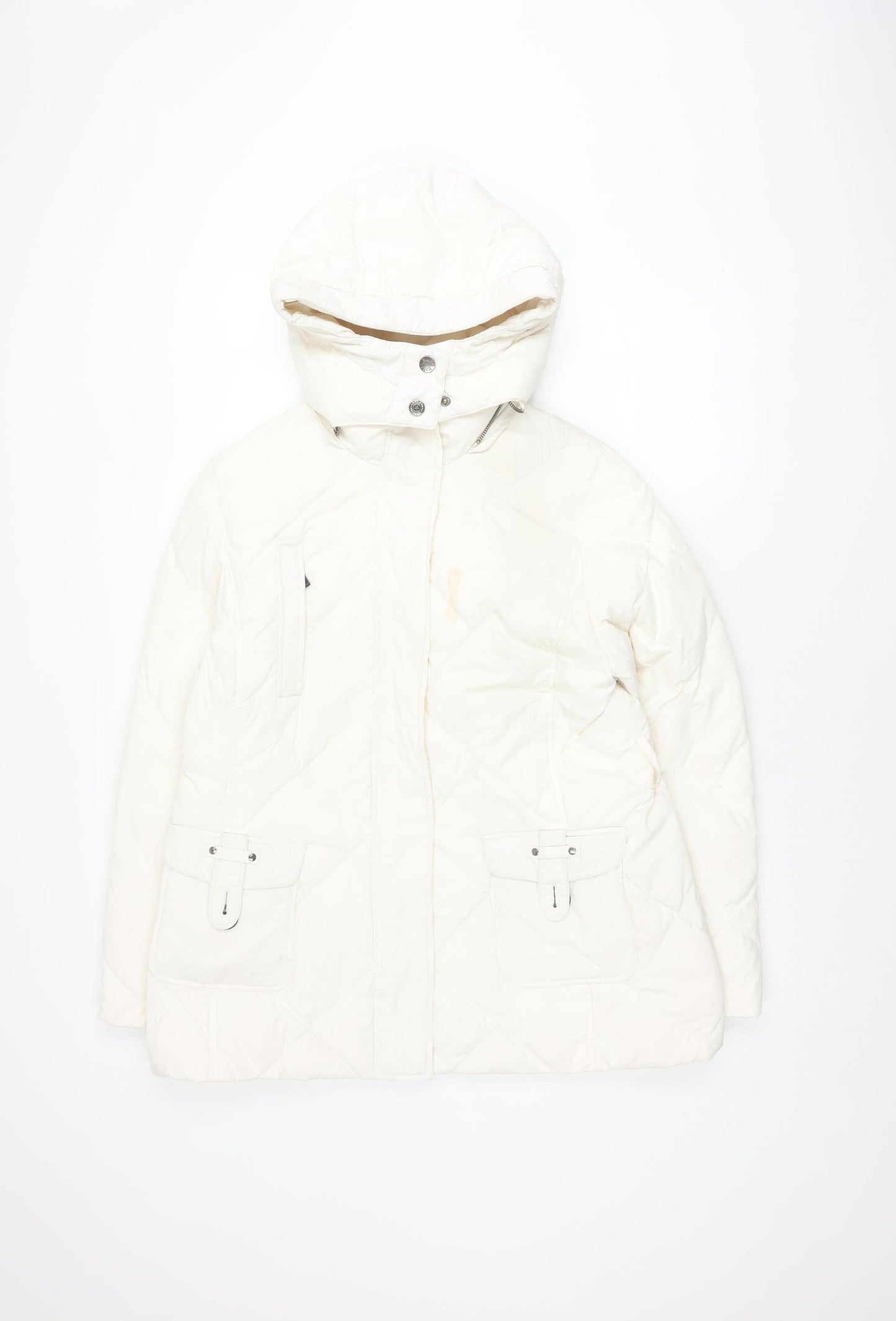 Womens UK Size 16 Maine New England White Quilted Coat