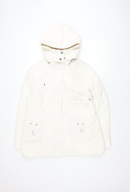 Womens UK Size 16 Maine New England White Quilted Coat