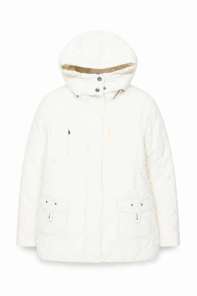 Womens UK Size 16 Maine New England White Quilted Coat