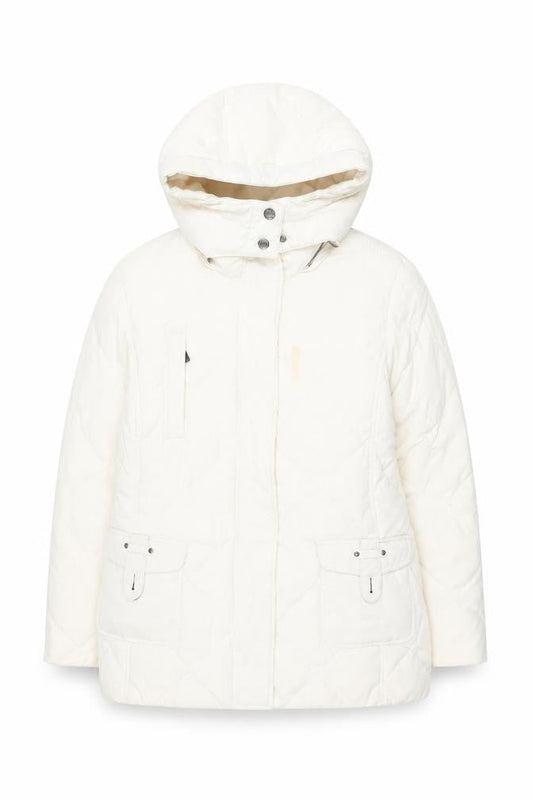 Womens UK Size 16 Maine New England White Quilted Coat