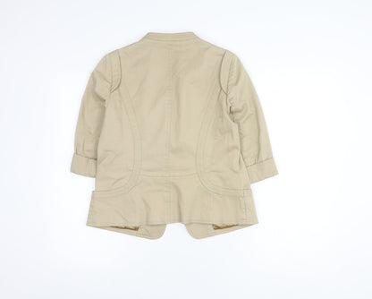Twiggy Women's Beige Blazer Size 14 Regular Fit Lined