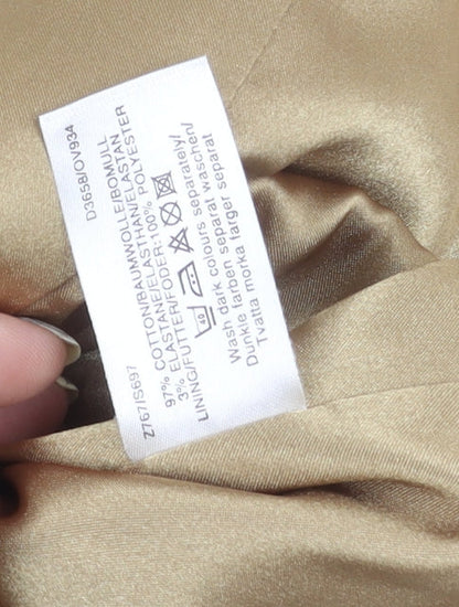 Twiggy Women's Beige Blazer Size 14 Regular Fit Lined