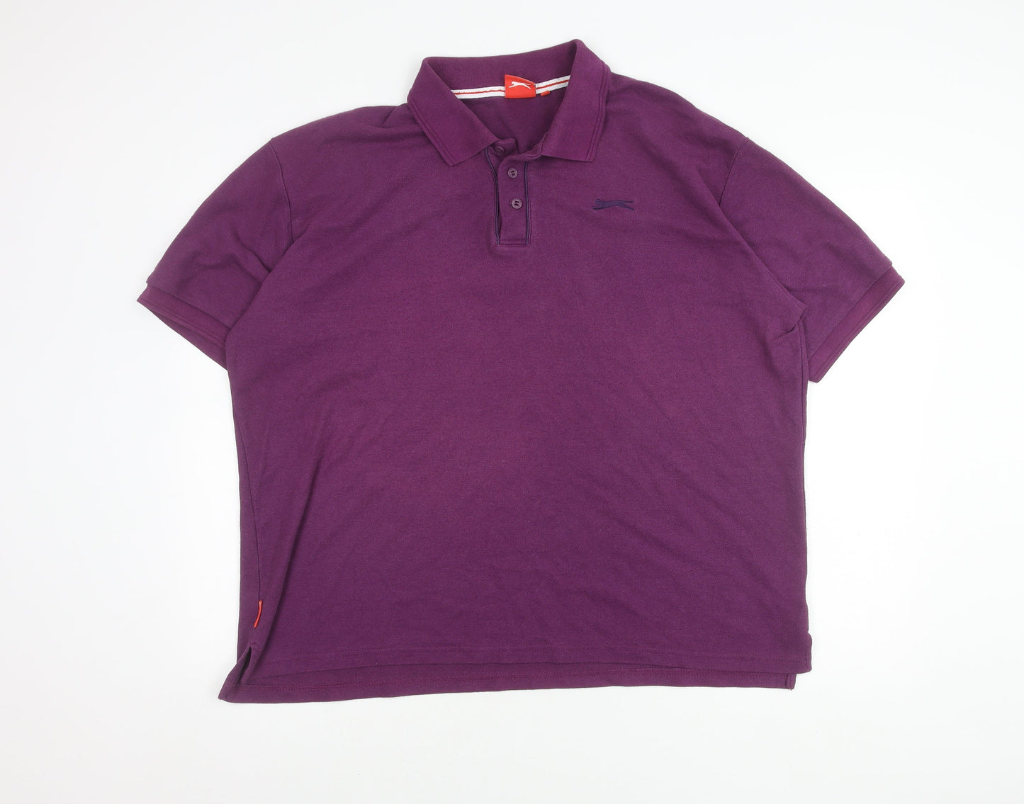 Slazenger Men's Purple 2XL Polo Short Sleeve Shirt