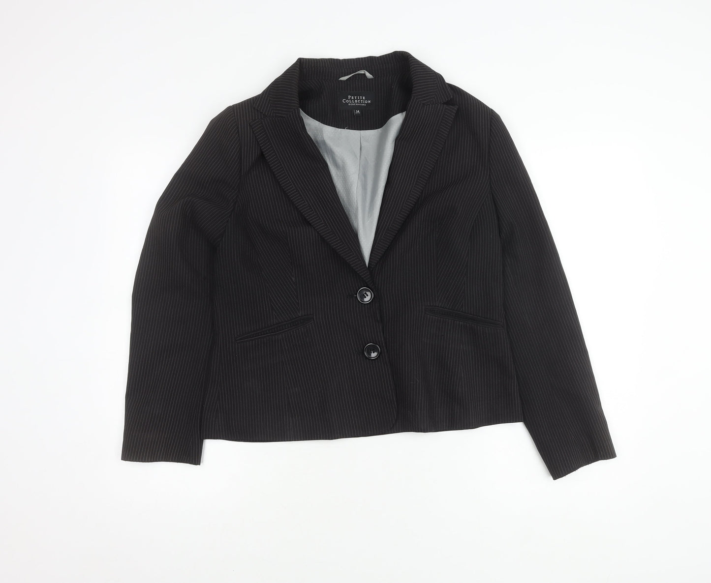 Debenhams Women's Petite Black Pinstripe Suit Jacket