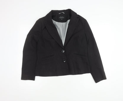 Debenhams Women's Petite Black Pinstripe Suit Jacket
