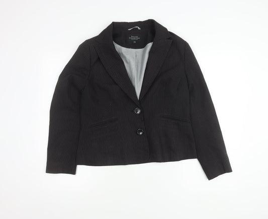 Debenhams Women's Petite Black Pinstripe Suit Jacket