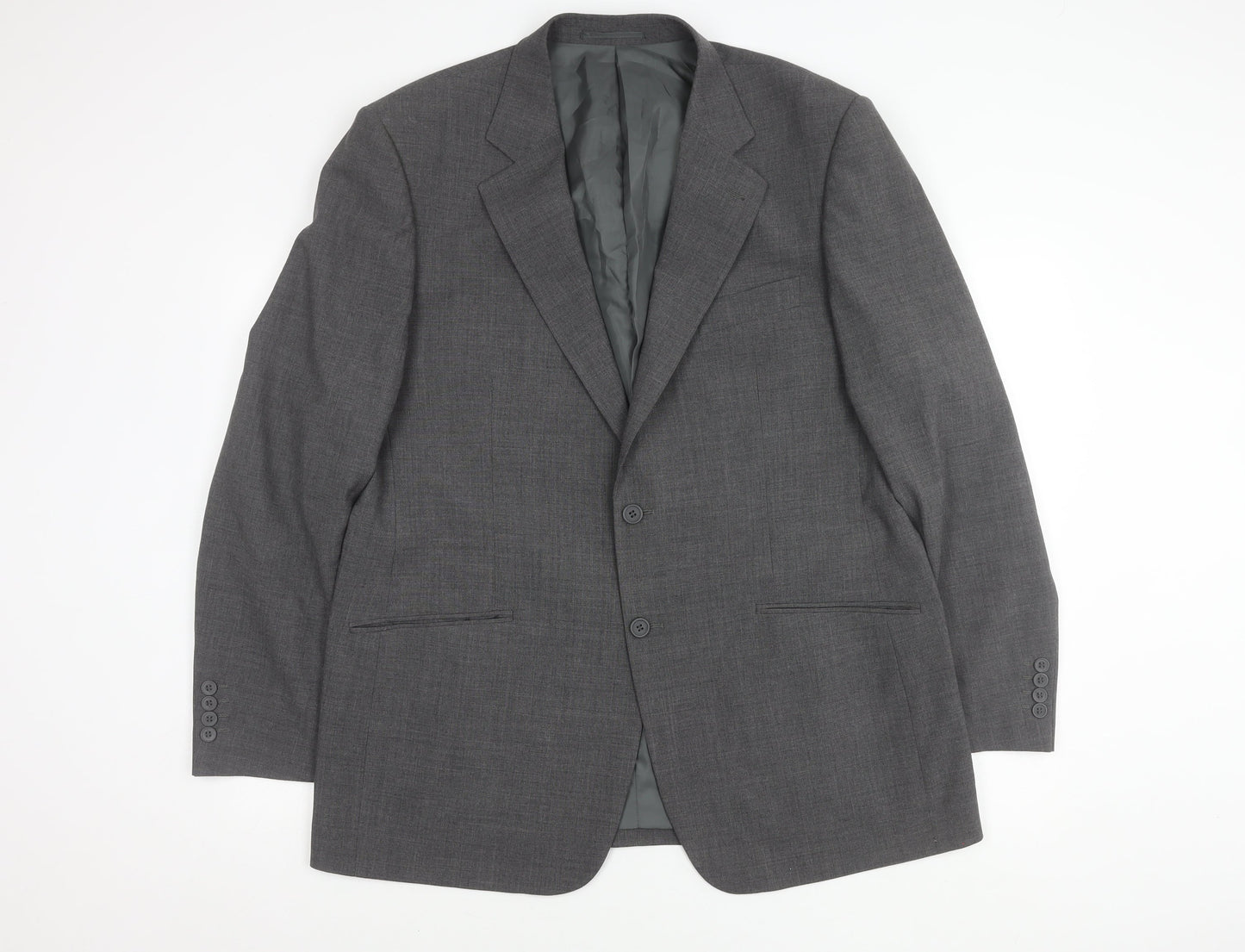 Thomas Brooks Men's Grey Wool Blend Blazer Jacket, Size 44R