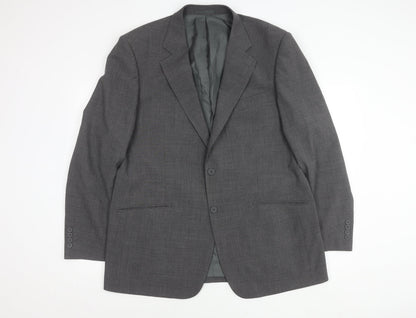 Thomas Brooks Men's Grey Wool Blend Blazer Jacket, Size 44R
