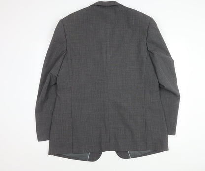 Thomas Brooks Men's Grey Wool Blend Blazer Jacket, Size 44R