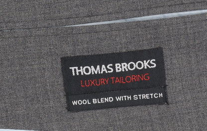 Thomas Brooks Men's Grey Wool Blend Blazer Jacket, Size 44R