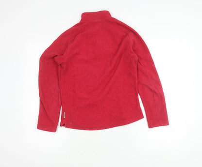 Oxylane Girls Red Fleece Pullover Sweatshirt Size S