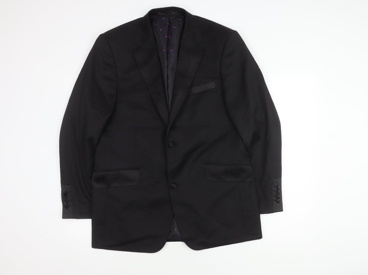 Mens UK Size 40 Daniel Hechter Regular Black Suit Tuxedo