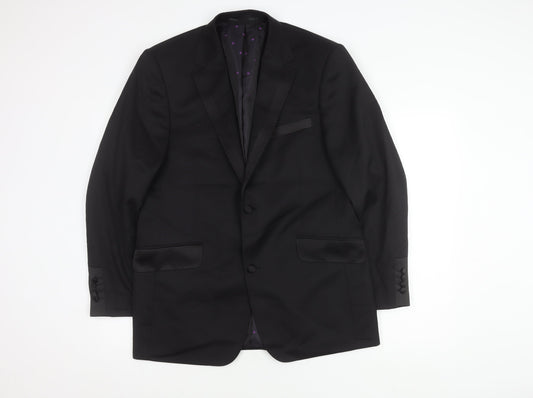 Mens UK Size 40 Daniel Hechter Regular Black Suit Tuxedo