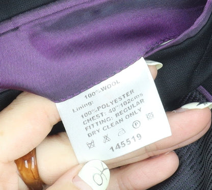 Mens UK Size 40 Daniel Hechter Regular Black Suit Tuxedo
