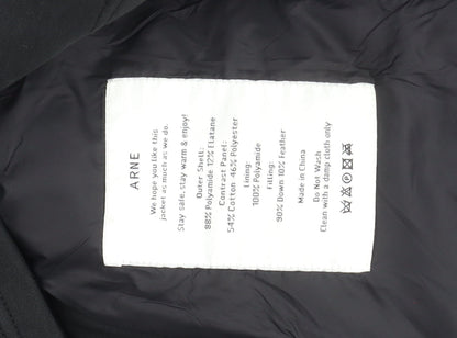 ARNE Men's Black Zip Jacket, Size S