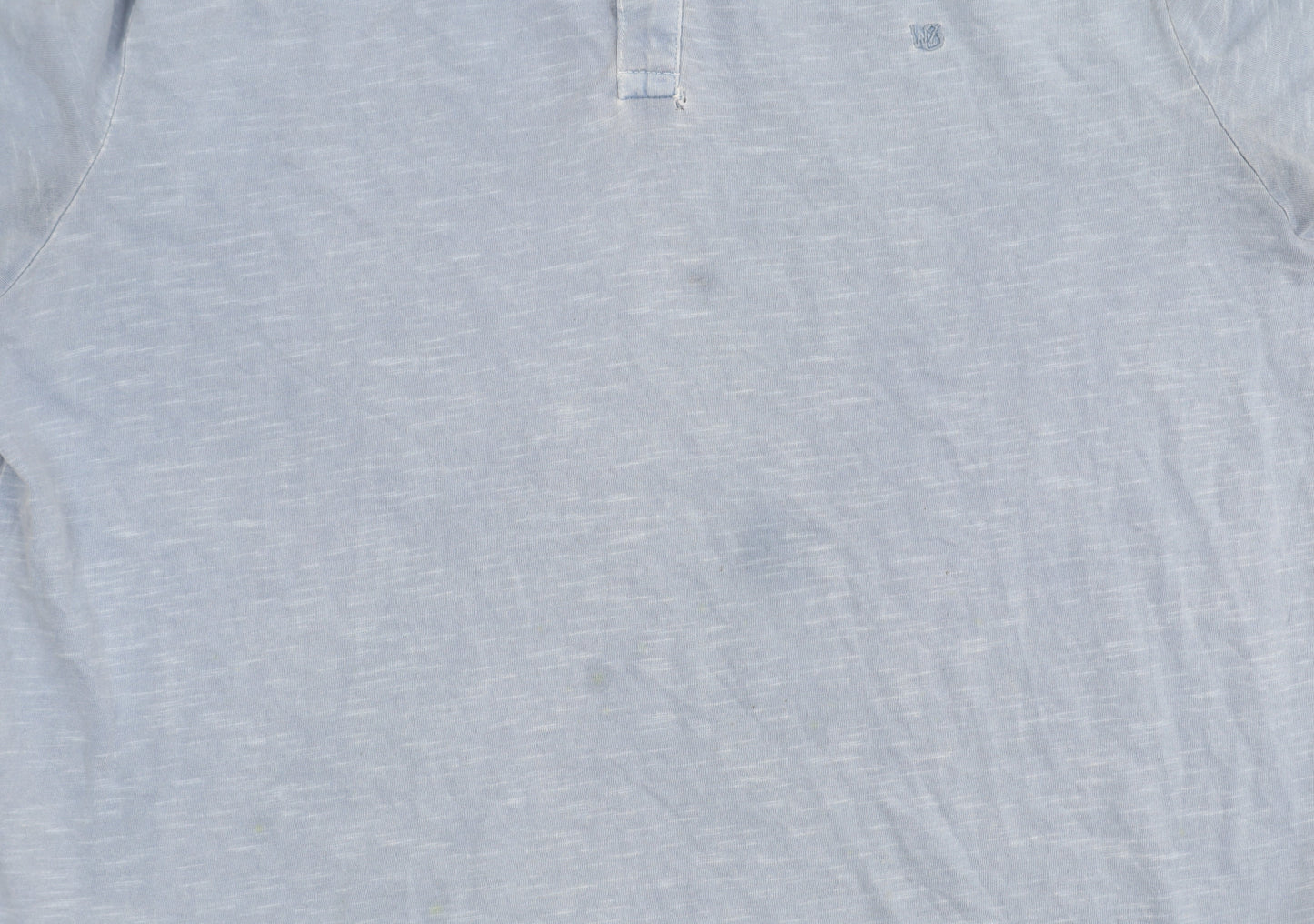 White Stuff Blue Men's L Polo, Short Sleeve, Casual