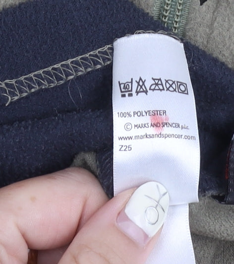 Mens UK Size L Marks and Spencer Multicoloured 1/4 Zip Sweatshirt