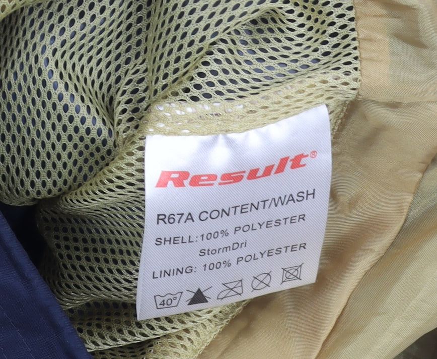 Mens UK Size M Result Blue Rain Coat