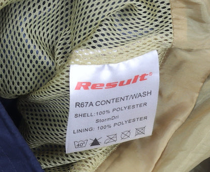 Mens UK Size M Result Blue Rain Coat