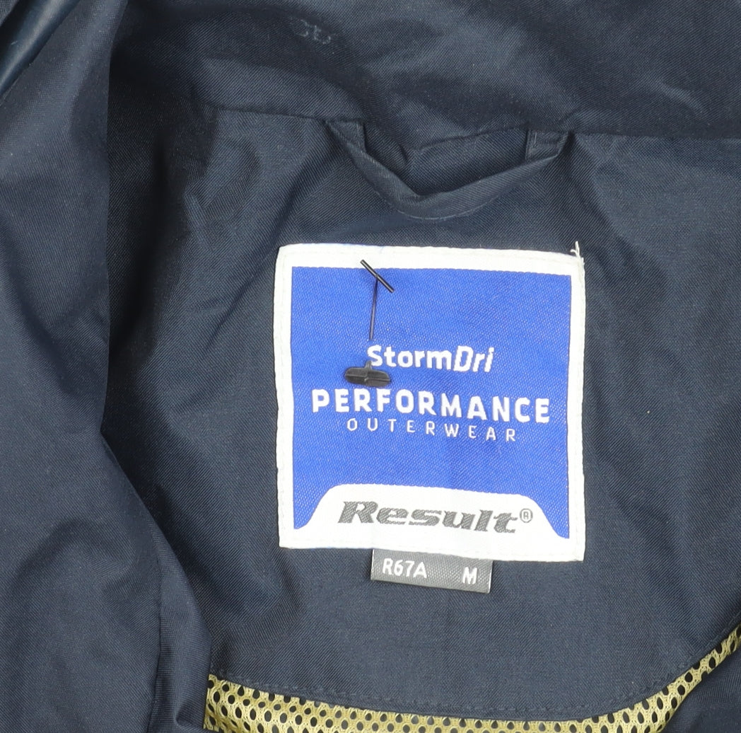 Mens UK Size M Result Blue Rain Coat