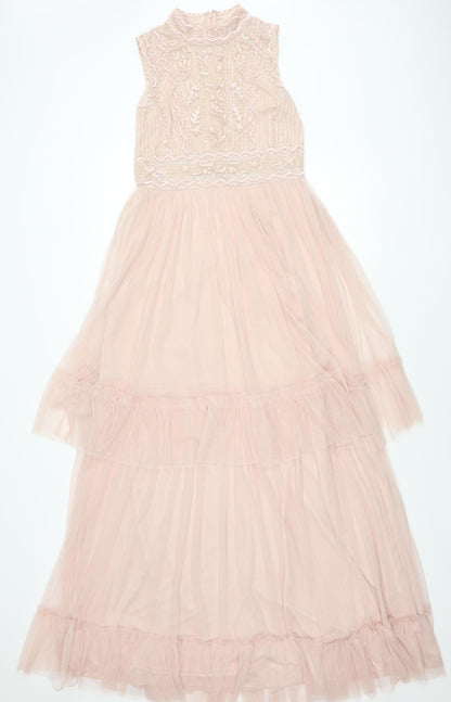 Frock & Frill Pink Women's Dress, Size 10, Sequin Accent