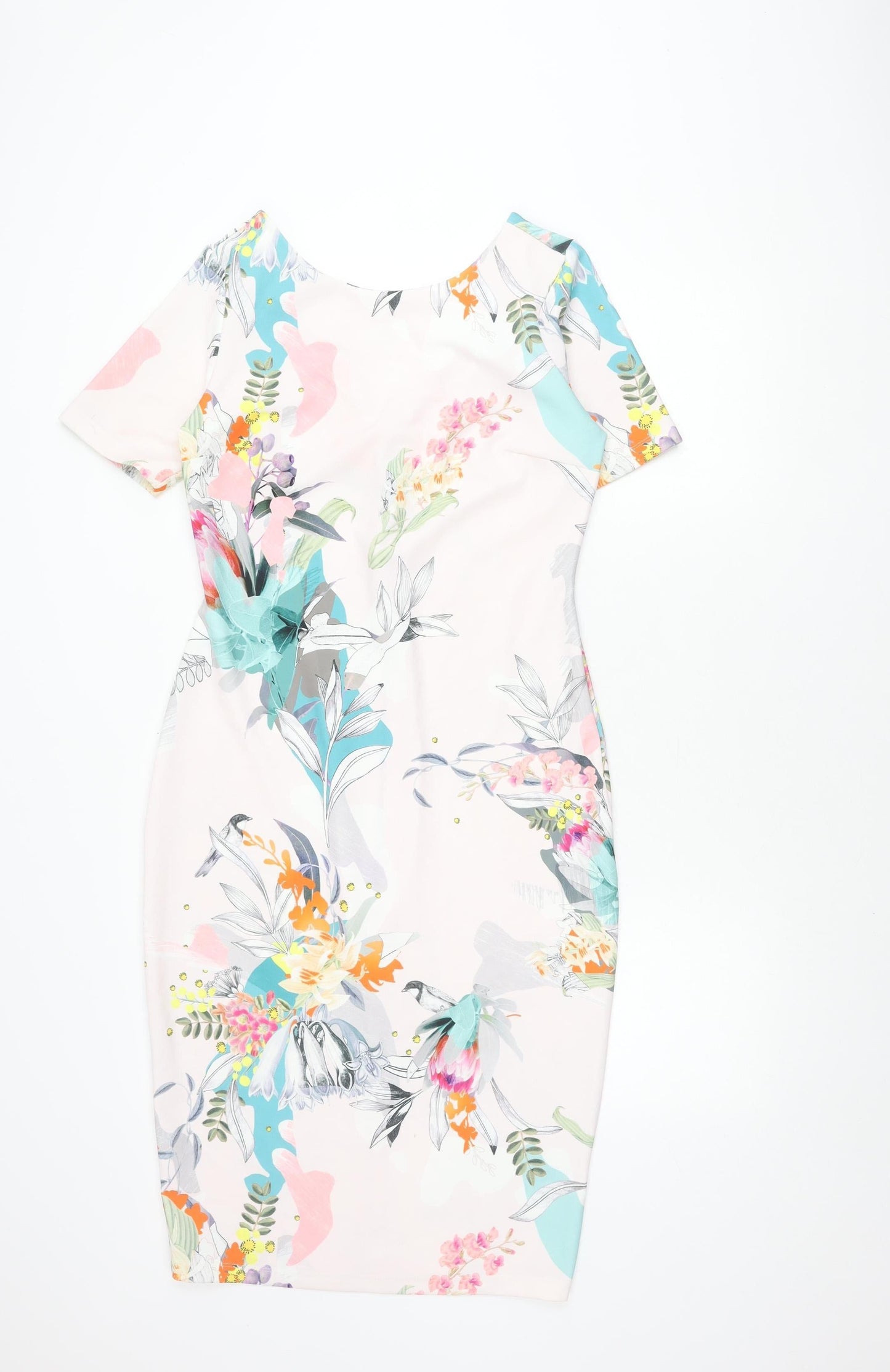 Next Women's Floral Dress Multicoloured Size 14
