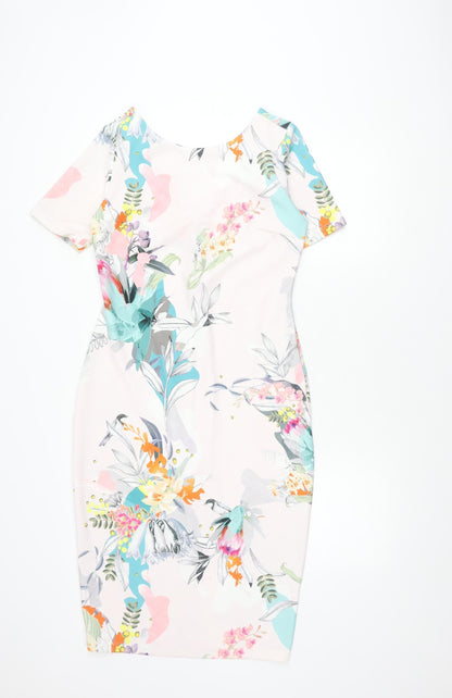 Next Women's Floral Dress Multicoloured Size 14