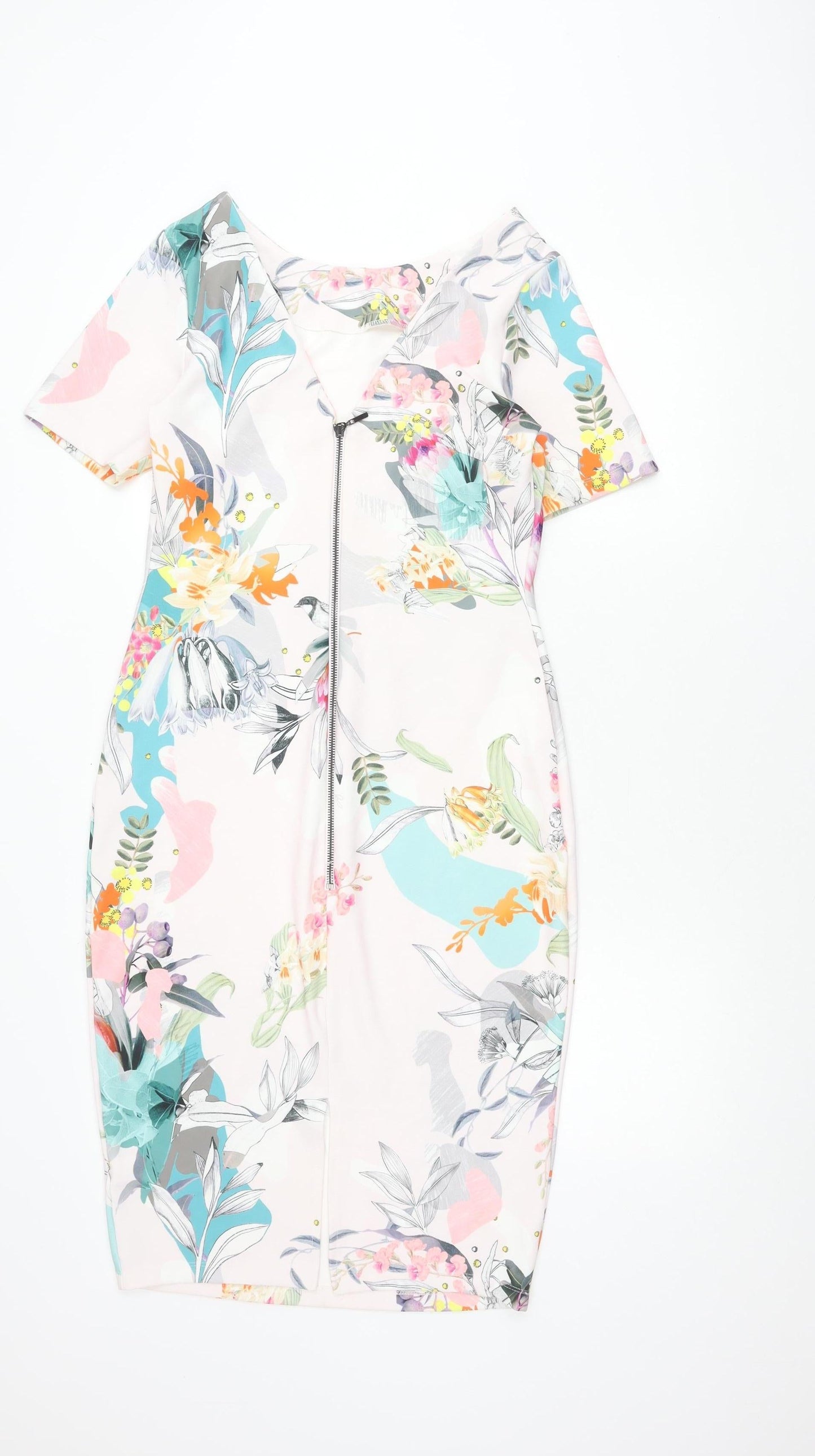 Next Women's Floral Dress Multicoloured Size 14