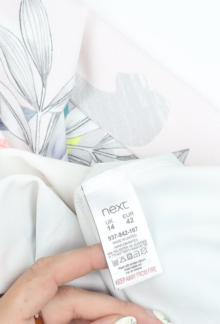 Next Women's Floral Dress Multicoloured Size 14