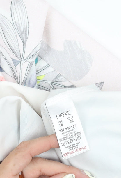 Next Women's Floral Dress Multicoloured Size 14