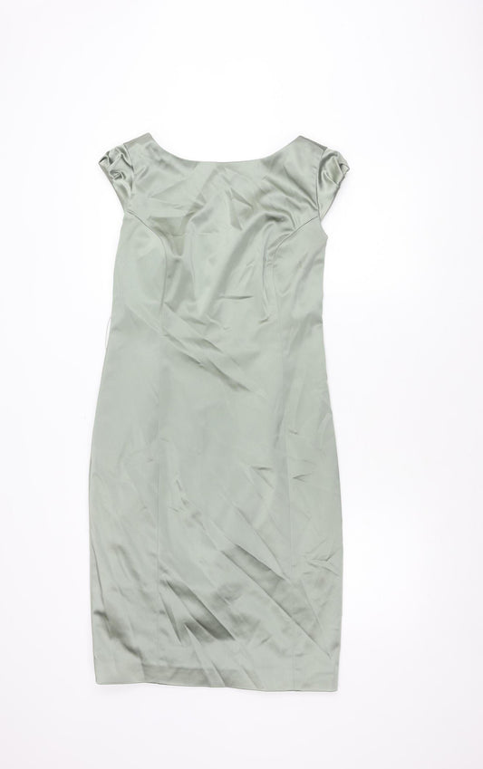 Coast Green Sheath Dress, Size 12, V-Neck, Wedding/Party